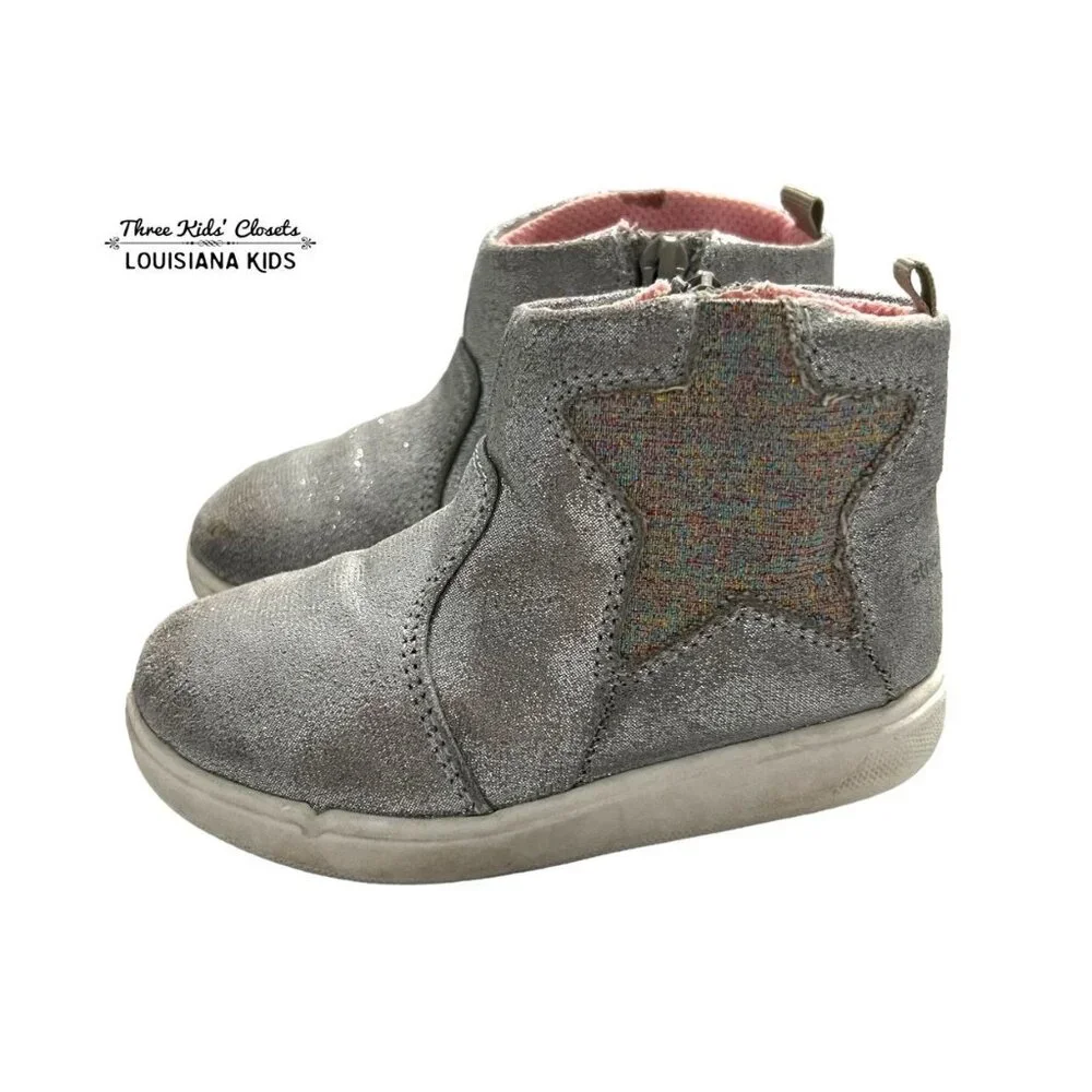 Stride Rite Sz 8M 360 Silver Nina Boots